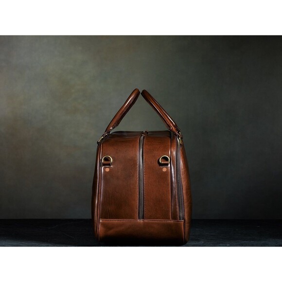 Satchel & Page Weekender Bag Italian Leather Travel MSRP $685 - Picture 4 of 11